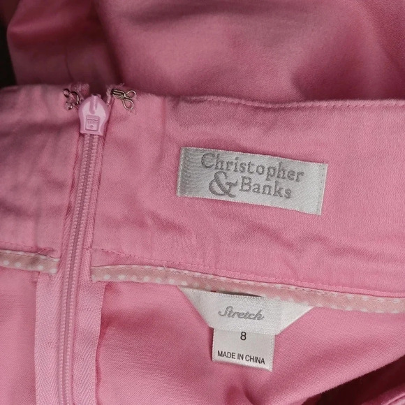 Christopher & Banks stretch pleated pink skirt - Picture 8 of 8
